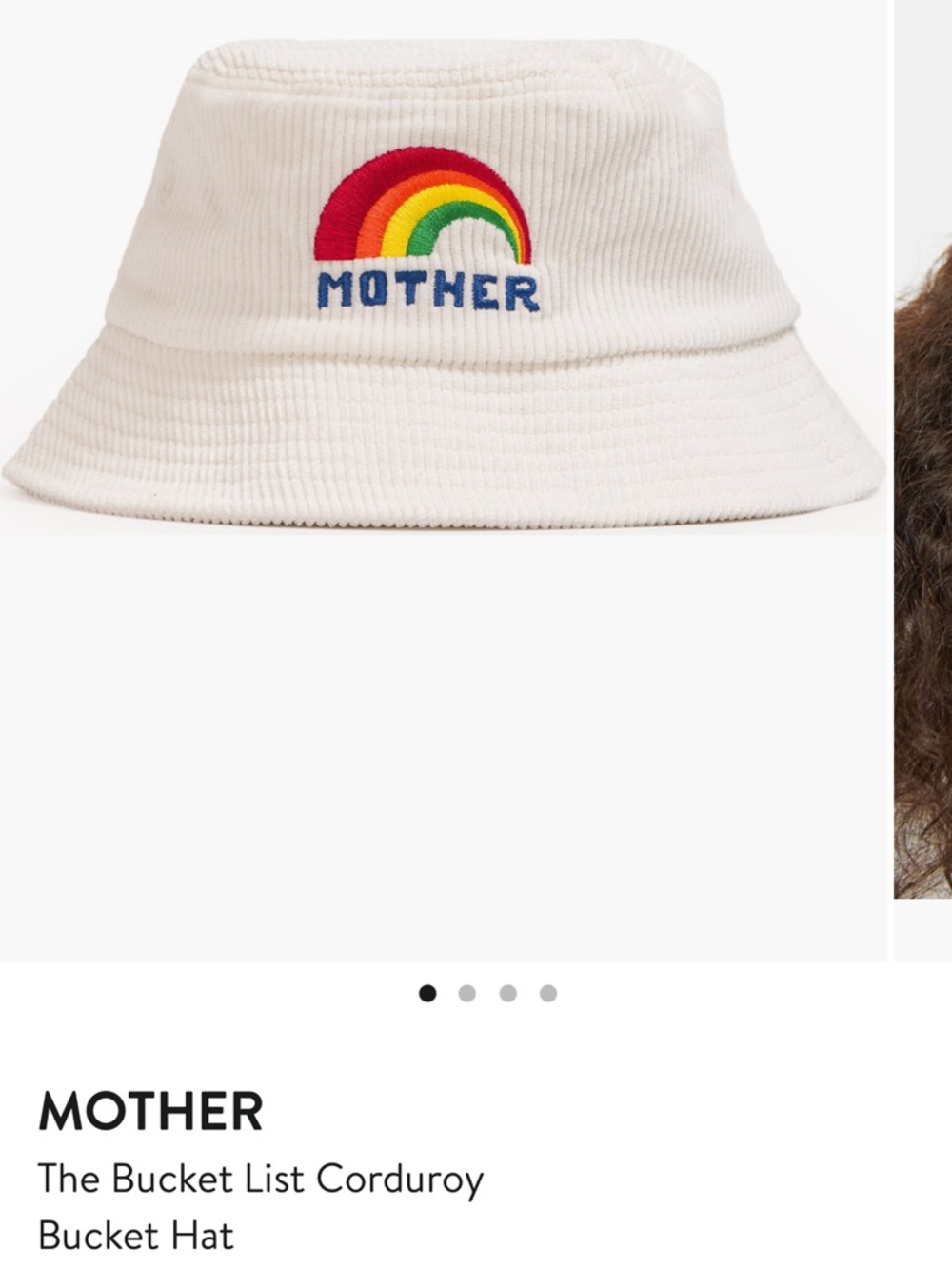 MOTHER the Bucket list Hat with Rainbow Embroidery